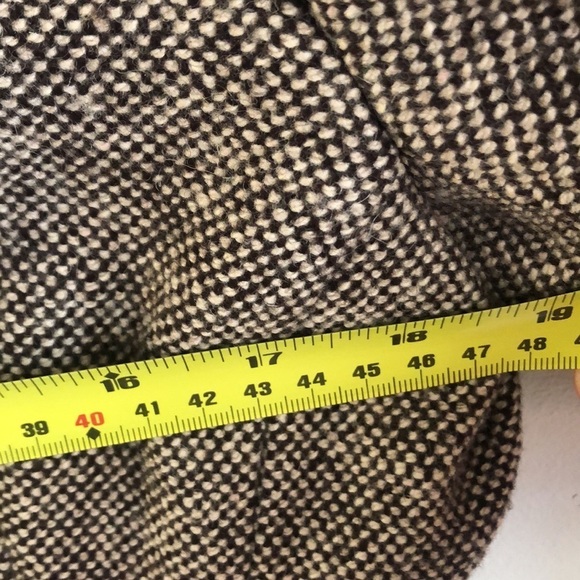 Classic Tweed Wool Blend Brown Blazer Size 13 Smart Set - Picture 9 of 13